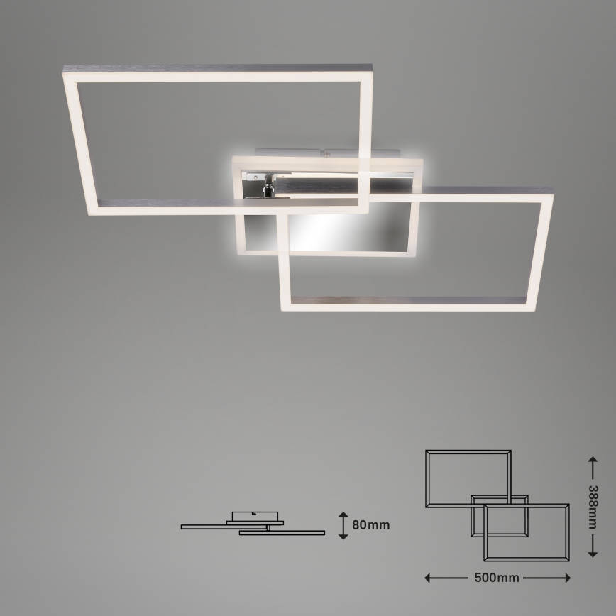 Brilo - Lámpara de techo LED regulable FRAME 2xLED/20W/230V 2700-6500K + control remoto