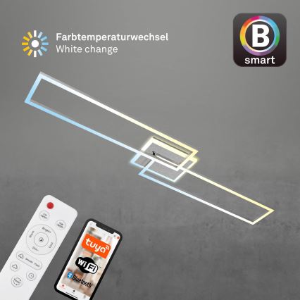 Brilo - Lámpara de techo LED regulable FRAME 2xLED/20W/230V 2700-6500K Wi-Fi Tuya + control remoto
