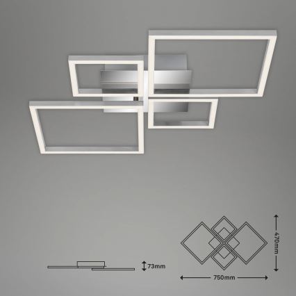Brilo - Lámpara de techo LED regulable FRAME LED/44W/230V