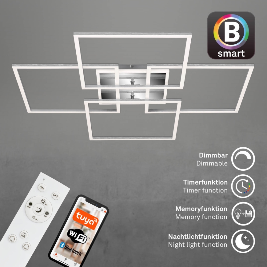 Brilo - Lámpara de techo LED regulable FRAME LED/50W/230V 2700-6500K Wi-Fi Tuya + control remoto