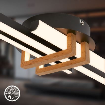 Brilo - Lámpara de techo LED TINKA LED/21W/230V 3000K negra