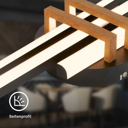 Brilo - Lámpara de techo LED TINKA LED/21W/230V 3000K negra