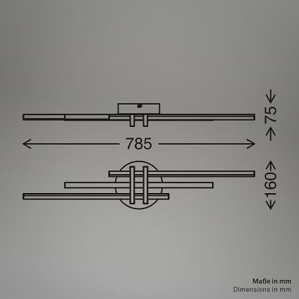 Brilo - Lámpara de techo LED TINKA LED/21W/230V 3000K negra