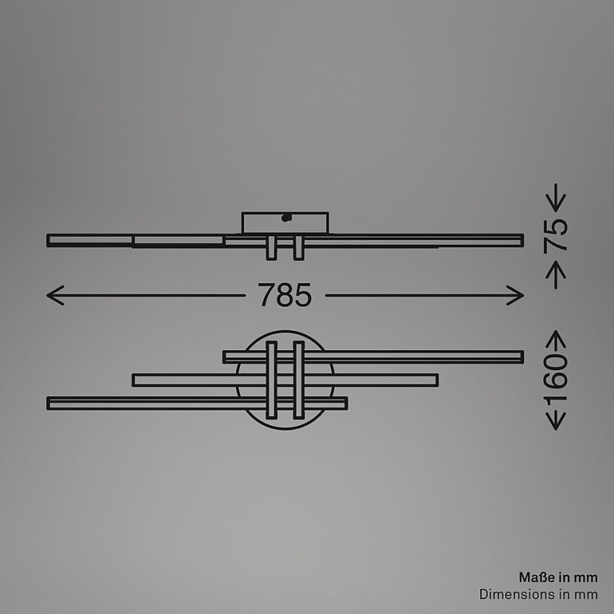 Brilo - Lámpara de techo LED TINKA LED/21W/230V 3000K negra