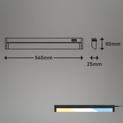 Brilo - Lámpara LED de pie LED/6,5W/230V 2700/4000/6500K