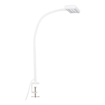 Brilo - LED Lámpara de mesa flexible con clip TRASNA LED/7,5W/230V blanco