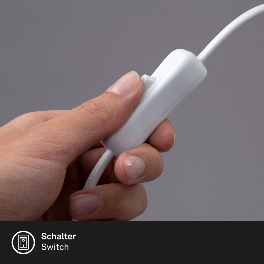 Brilo - LED Lámpara de mesa flexible con clip TRASNA LED/7,5W/230V blanco