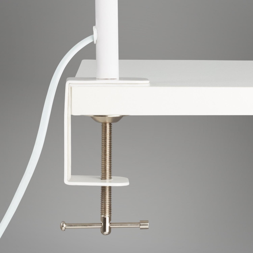 Brilo - LED Lámpara de mesa flexible con clip TRASNA LED/7,5W/230V blanco
