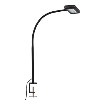 Brilo - LED Lámpara de mesa flexible con clip TRASNA LED/7,5W/230V negro