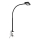 Brilo - LED Lámpara de mesa flexible con clip TRASNA LED/7,5W/230V negro