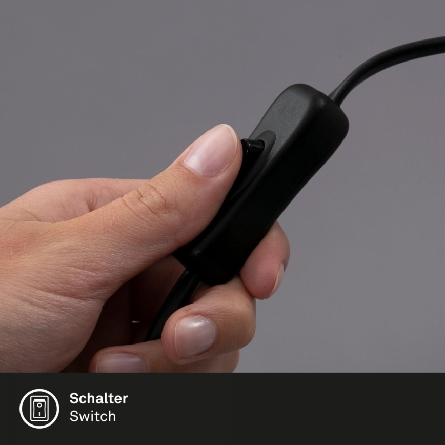 Brilo - LED Lámpara de mesa flexible con clip TRASNA LED/7,5W/230V negro