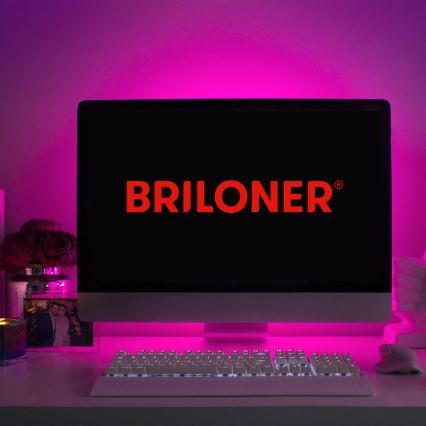 Brilo - LED RGB Tira regulable 6,6m LED/6W/USB + control remoto