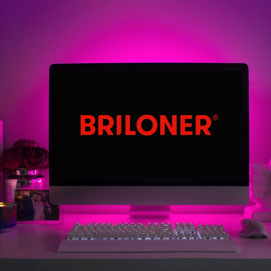 Brilo - LED RGB Tira regulable 6,6m LED/6W/USB + control remoto