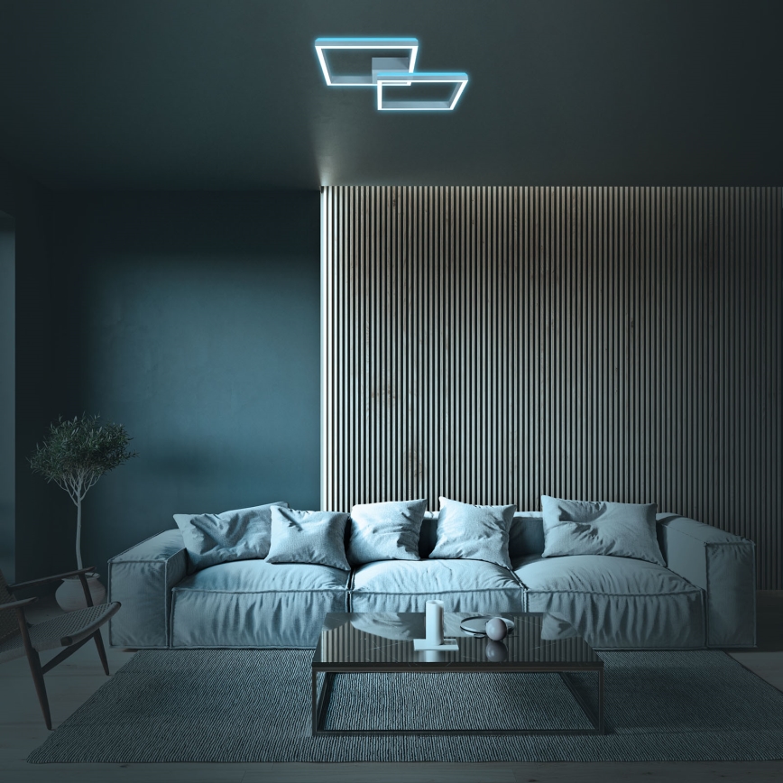 Brilo - LED RGBW Lámpara de techo regulable FRAME 2xLED/17W/230V 2700-6500K + control remoto