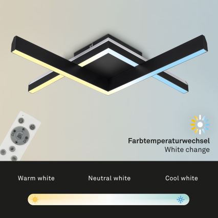 Brilo - LED RGBW Lámpara de techo regulable FRAME 2xLED/9W/230V 2700-6500K + control remoto