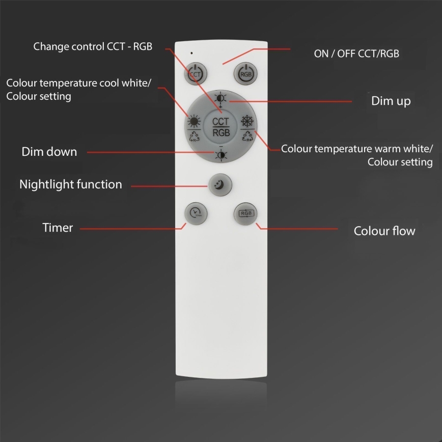 Brilo - LED RGBW Lámpara de techo regulable FRAME 2xLED/9W/230V 2700-6500K + control remoto
