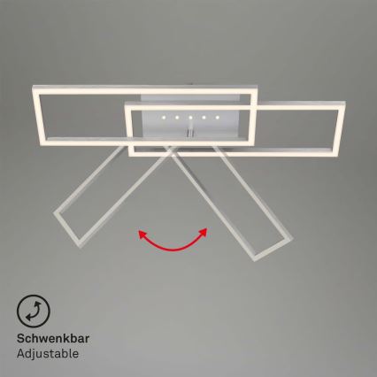 Brilo - Luminaria de techo LED regulable / 30W / 230V / 3000K / cromo mate