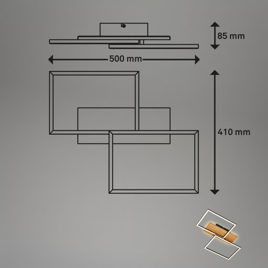 Brilo - Luminaria de techo LED regulable CORNICE LED/30W/230V 3000K