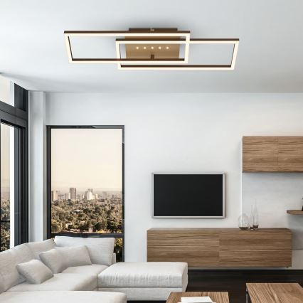 Brilo - Luminaria de techo LED regulable LED/30W/230V 3000K marrón