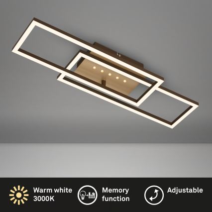 Brilo - Luminaria de techo LED regulable LED/30W/230V 3000K marrón