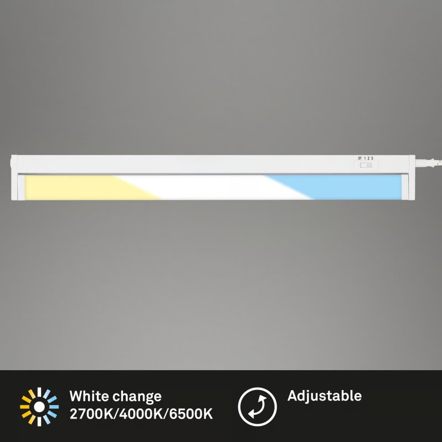 Brilo - Luminaria LED bajo mueble LED/6W/230V 2700/4000/6500K 54,5 cm blanca