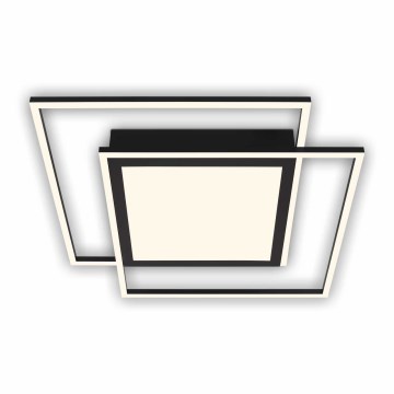 Brilo - Luminaria LED de techo 2xLED/16W/230V + LED/19W 51,5x51,5 cm 3000K negra
