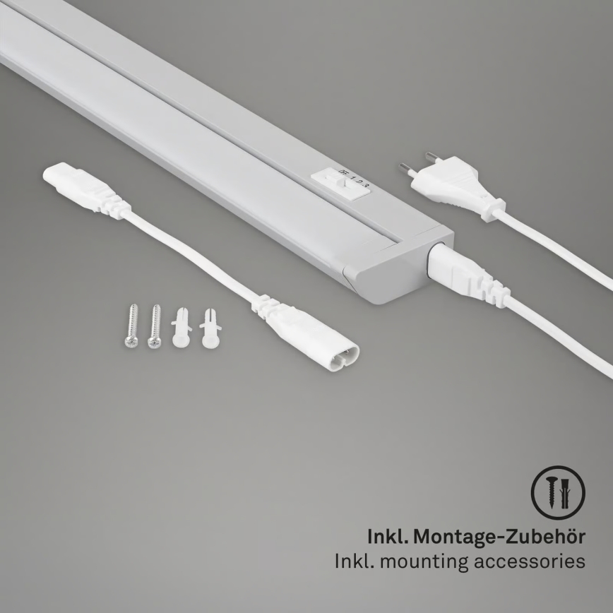 Brilo - Luminaria LED para debajo de muebles LED/6W/230V 2700/4000/6500K 54,5 cm plateada