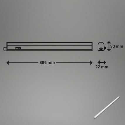 Brilo - Luminaria LED para instalar bajo mueble LED/10W/230V 4000K 87,3 cm