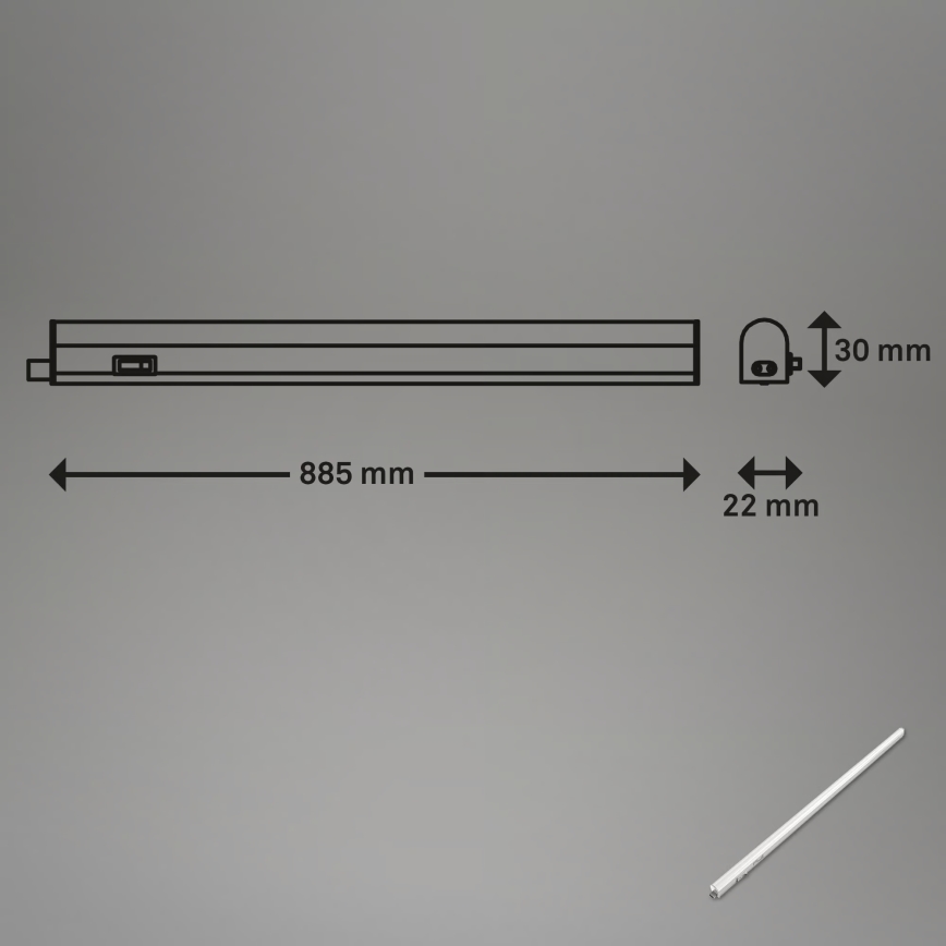 Brilo - Luminaria LED para instalar bajo mueble LED/10W/230V 4000K 87,3 cm