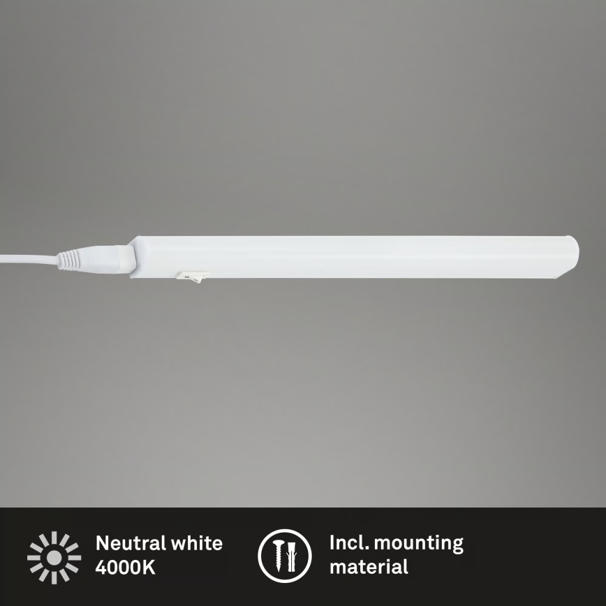 Brilo - Luminaria LED para montaje bajo mueble, 4 W, 230 V, 4000 K, 31,3 cm