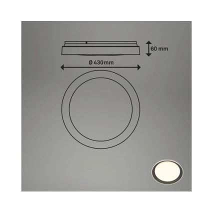 Brilo - Plafón LED IJUS LED/24W/230V 3000K diámetro 43 cm