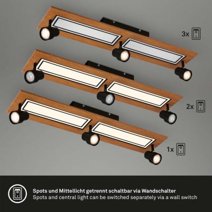 Brilo - Plafón LED LED/24W/230V + 3xGU10/9W 3000K