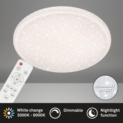 Brilo - Luminaria de techo LED regulable 48W/230V 3000/4000/6500K Ø 60 cm + mando a distancia