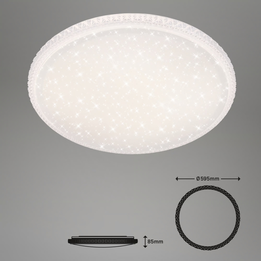 Brilo - Luminaria de techo LED regulable 48W/230V 3000/4000/6500K Ø 60 cm + mando a distancia