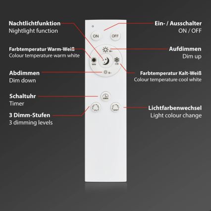 Brilo - Lámpara de techo LED regulable FRAME LED/50W/230V 2700-6500K 72,4x72,4cm negra Wi-Fi Tuya + mando a distancia