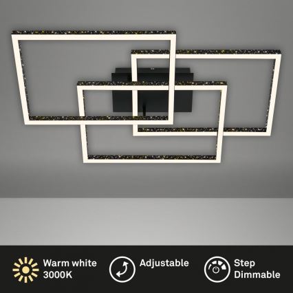 Brilo - Plafón LED regulable FRAME LED/57W/230V 3000K negro