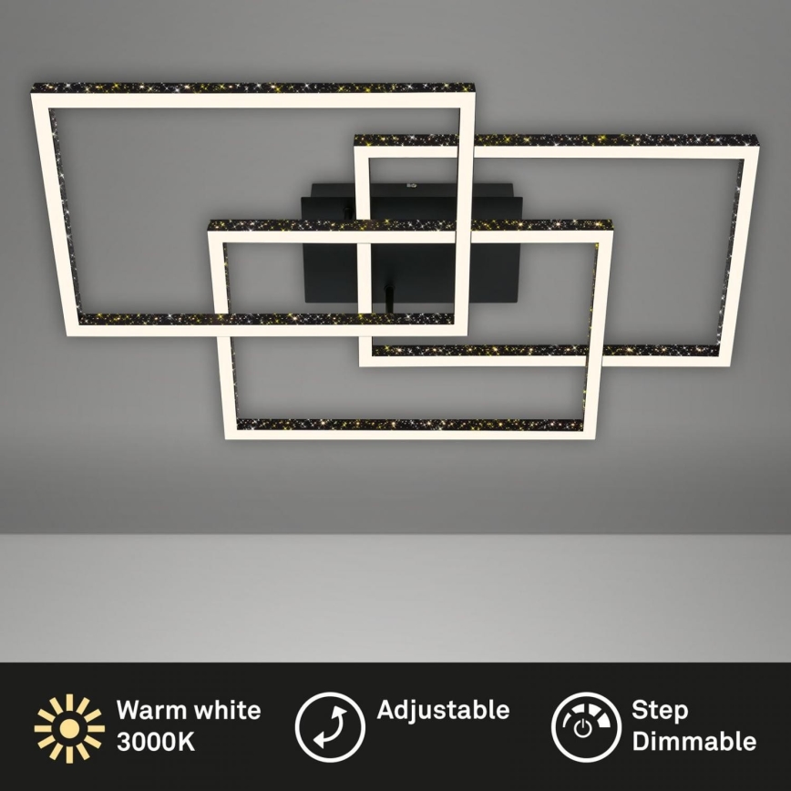 Brilo - Plafón LED regulable FRAME LED/57W/230V 3000K negro