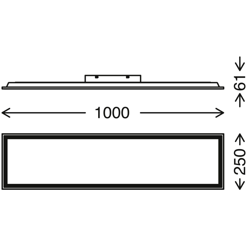 Brilo - Plafón LED regulable PIATTO LED/24W/230V 3000-6500K 100x25 cm + control remoto