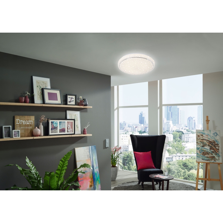 Brilo - Plafón LED regulable STARRY SKY LED/18W/230V 3000-6500K + control remoto