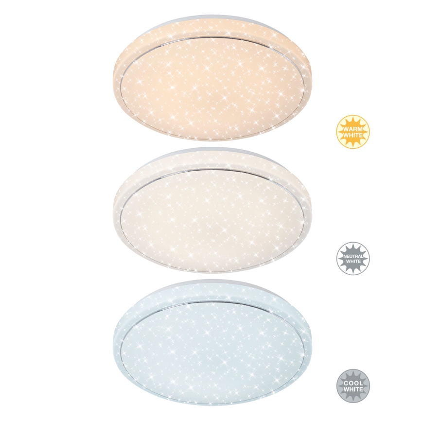 Brilo - Plafón LED regulable STARRY SKY LED/18W/230V 3000-6500K + control remoto