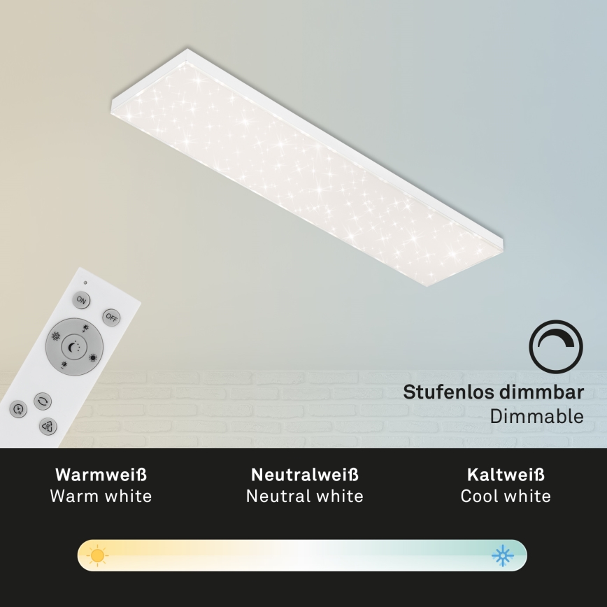 Brilo - Plafón LED regulable STARRY SKY LED/24W/230V 3000-6500K + control remoto