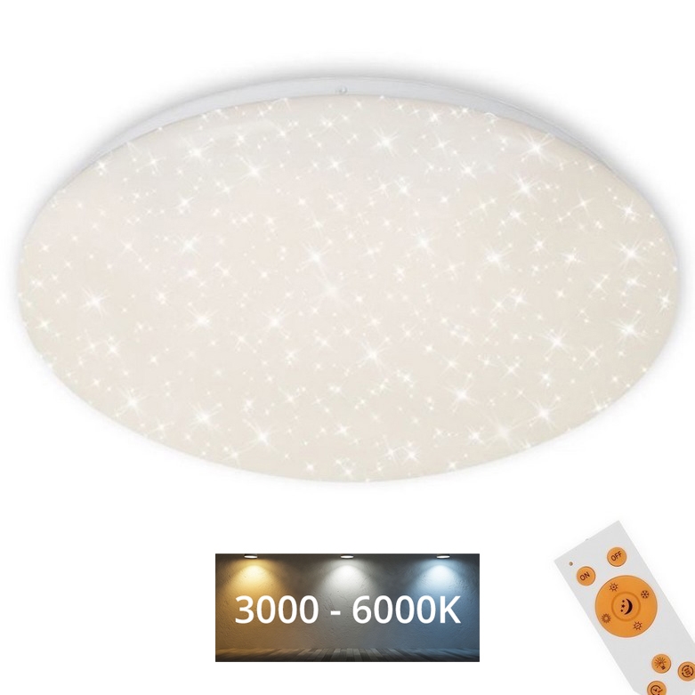 Brilo - Plafón LED regulable STARRY SKY LED/40W/230V 3000-6000K + control remoto