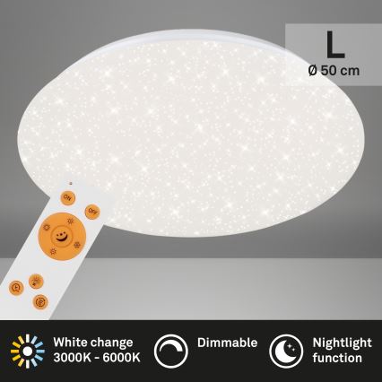 Brilo - Plafón LED regulable STARRY SKY LED/40W/230V 3000-6000K + control remoto