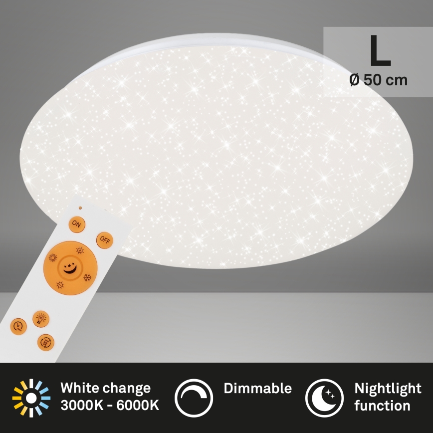 Brilo - Plafón LED regulable STARRY SKY LED/40W/230V 3000-6000K + control remoto