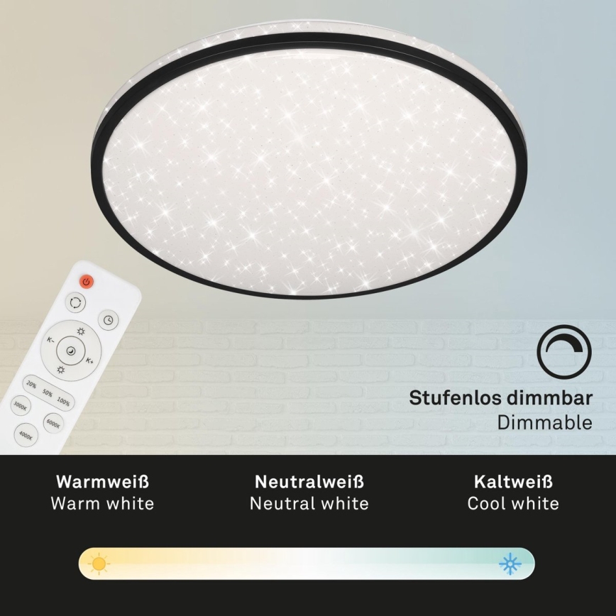 Brilo - Plafón LED regulable STARRY SKY LED/48W/230V 3000-6000K + control remoto