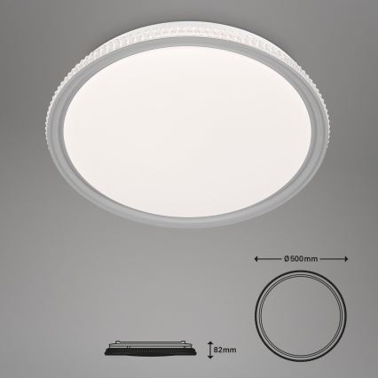 Brilo - Luminaria de techo LED RGB regulable LED/40W/230V 3000-6500K + mando a distancia