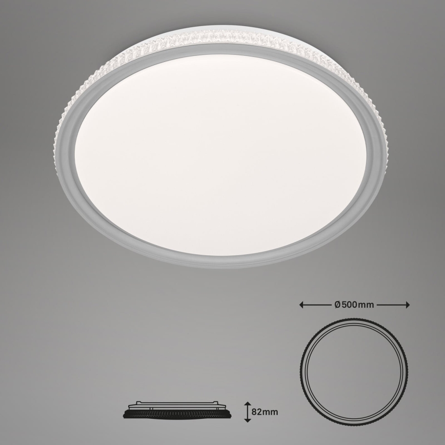 Brilo - Luminaria de techo LED RGB regulable LED/40W/230V 3000-6500K + mando a distancia