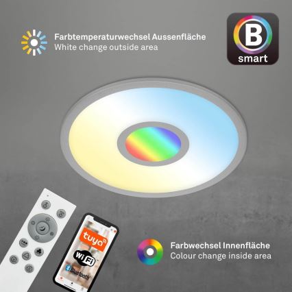 Brilo - Plafón LED RGB regulable CENTRO LED/24W/230V 2700-6500K Wi-Fi Tuya + control remoto