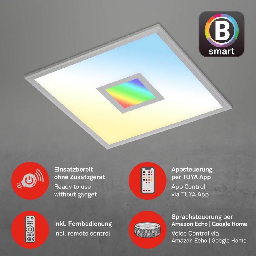 Brilo - Plafón LED RGB regulable CENTRO LED/24W/230V 2700-6500K Wi-Fi Tuya + control remoto