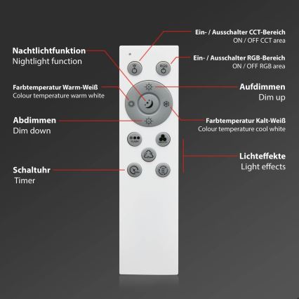 Brilo - Plafón LED RGB regulable CENTRO LED/24W/230V 2700-6500K Wi-Fi Tuya + control remoto
